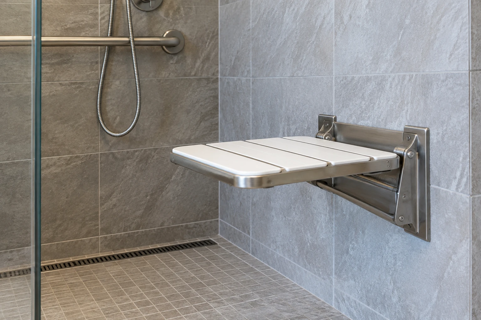 Retrofit Assessment for Adding a Folding Shower Seat in a US Commercial Shower